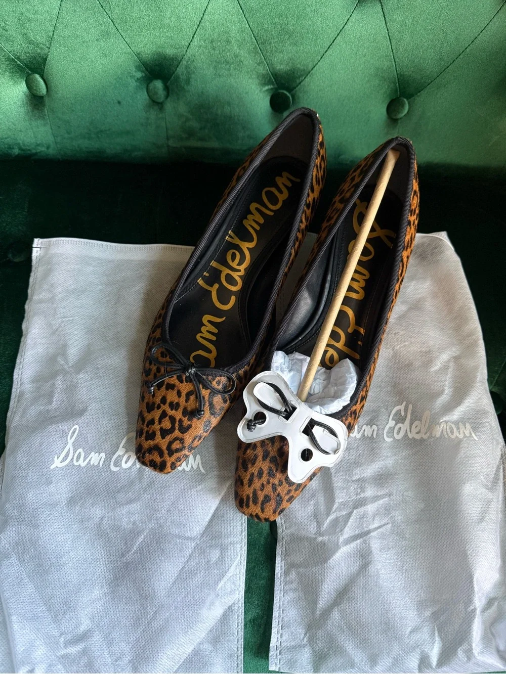 Sam Edelman Rinda Leopard Calf Hair Block Heel Pumps Size 9 NIB